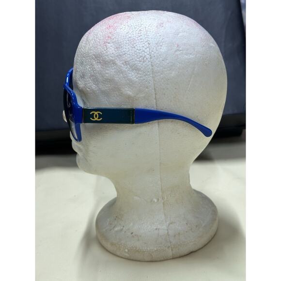 Chanel Blue Oversized Square Sunglasses Acetate Lightly Tinted main image 16